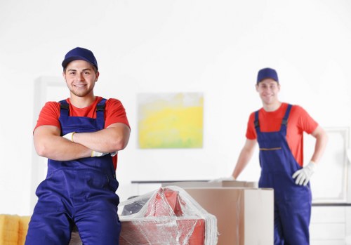 Movers preparing a local home relocation in Elmstead