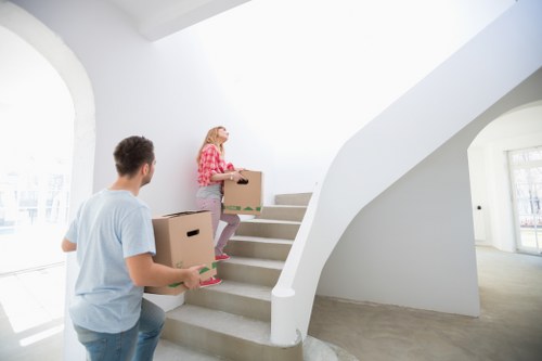 Furniture and storage items loaded for transport in Elmstead