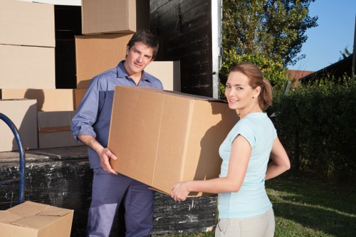 Careful loading of furniture for a local house move