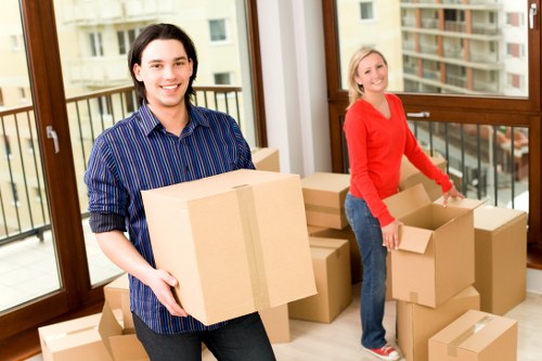 Packing and loading office furniture for a local move